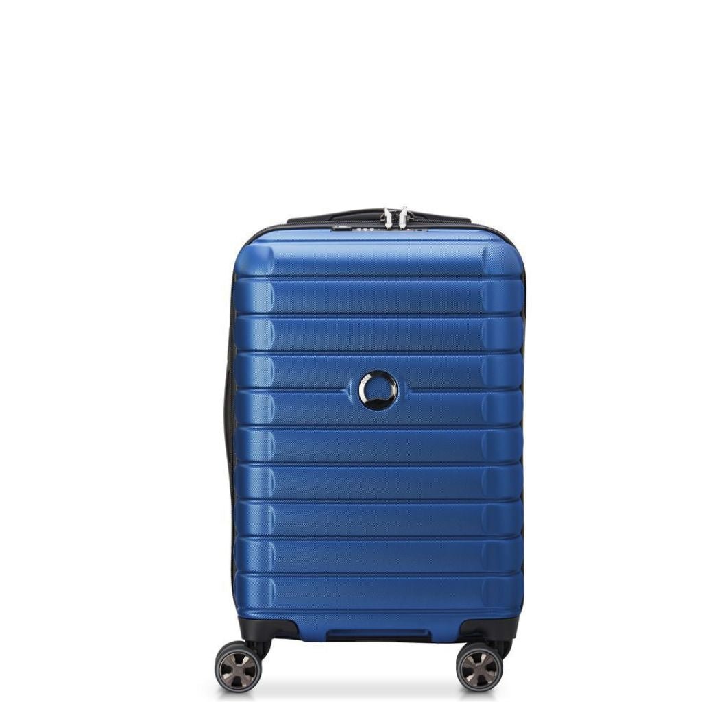 Delsey Shadow 55cm Expandable Carry On Luggage - Blue - Love Luggage