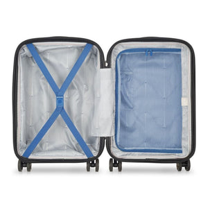 Delsey Shadow 55cm Expandable Carry On Luggage - Blue - Love Luggage