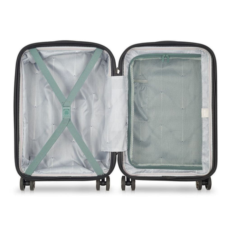 Delsey Shadow 55cm Expandable Carry On Luggage - Green - Love Luggage