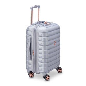 Delsey Shadow 55cm Expandable Carry On Luggage - Platinum - Love Luggage