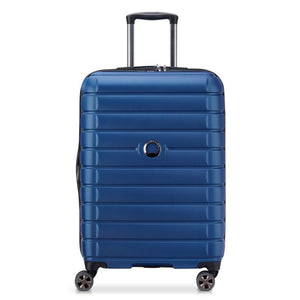Delsey Shadow 66cm Expandable Medium Luggage - Blue - Love Luggage
