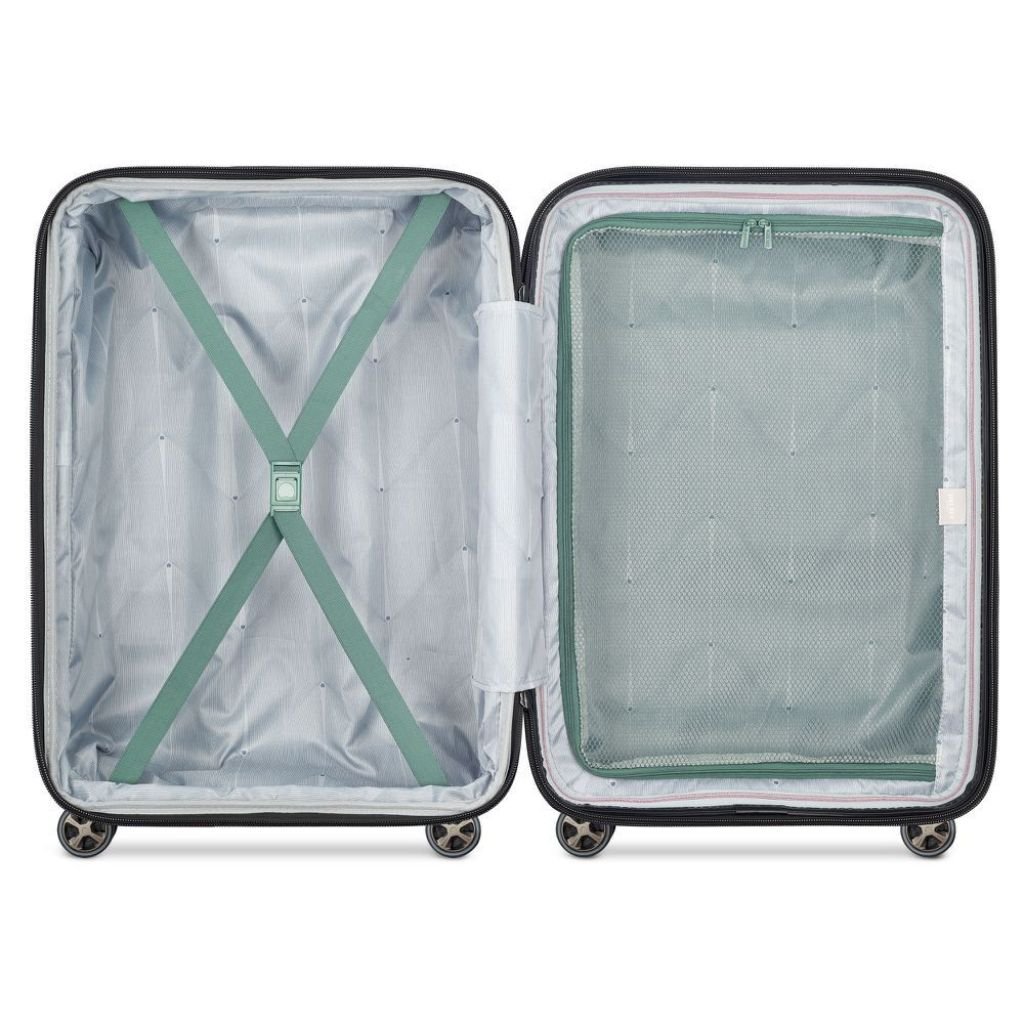 Delsey Shadow 66cm Expandable Medium Luggage - Green - Love Luggage