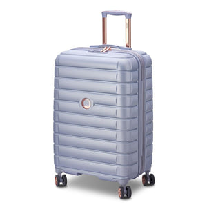Delsey Shadow 66cm Expandable Medium Luggage - Platinum - Love Luggage
