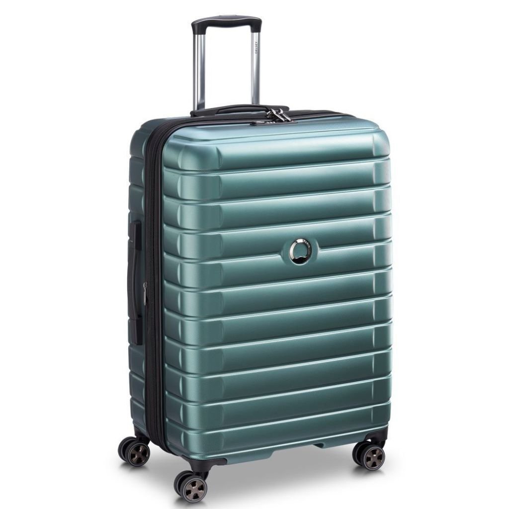 Delsey Shadow 75cm Expandable Large Luggage - Green - Love Luggage