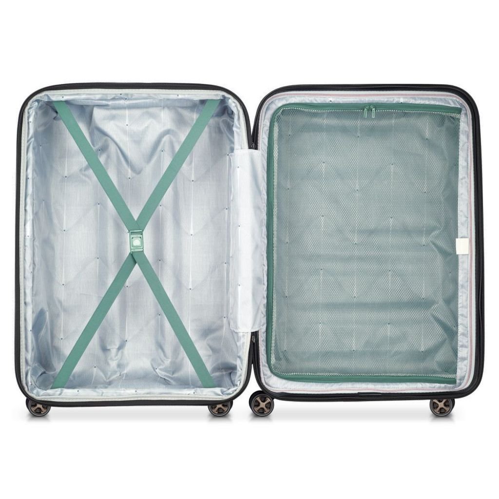 Delsey Shadow 75cm Expandable Large Luggage - Green - Love Luggage