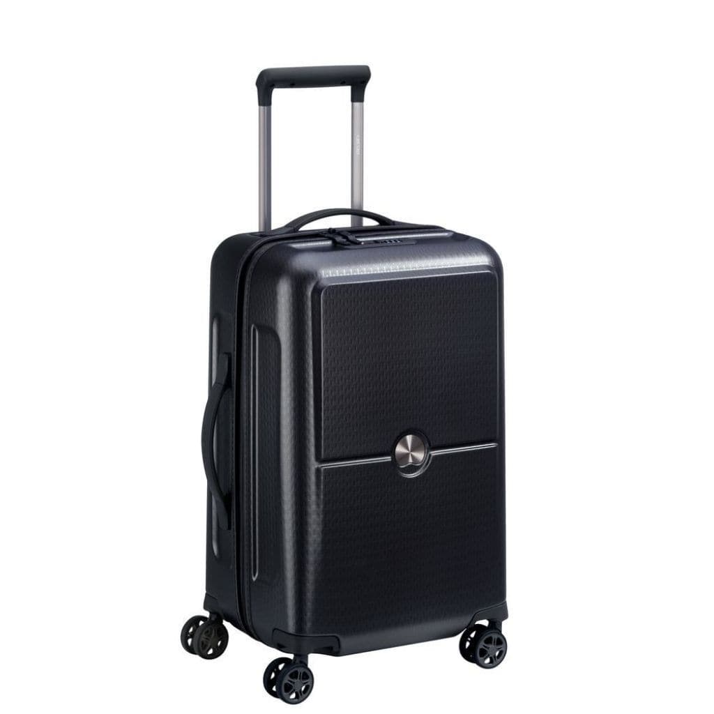 Delsey Turenne 55cm Carry On Luggage - Black - Love Luggage