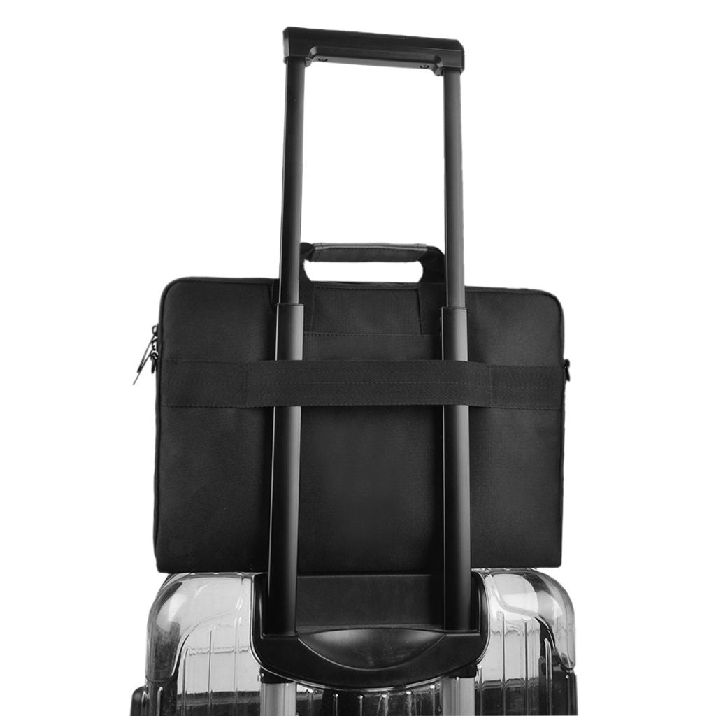 Evol 14.1″ Byron Slim Laptop Brief - Black - Love Luggage