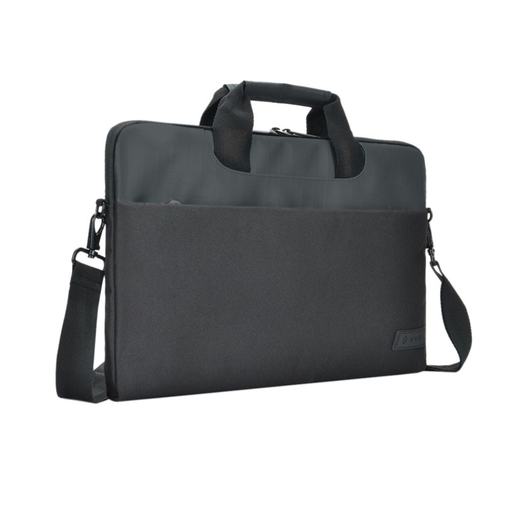 Evol 14.1″ Byron Slim Laptop Brief - Black - Love Luggage