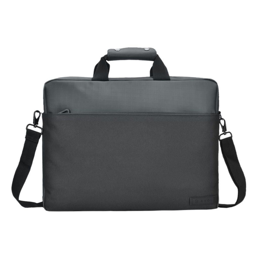 Evol 15.6″ Byron Shoulder Laptop Brief - Black - Love Luggage