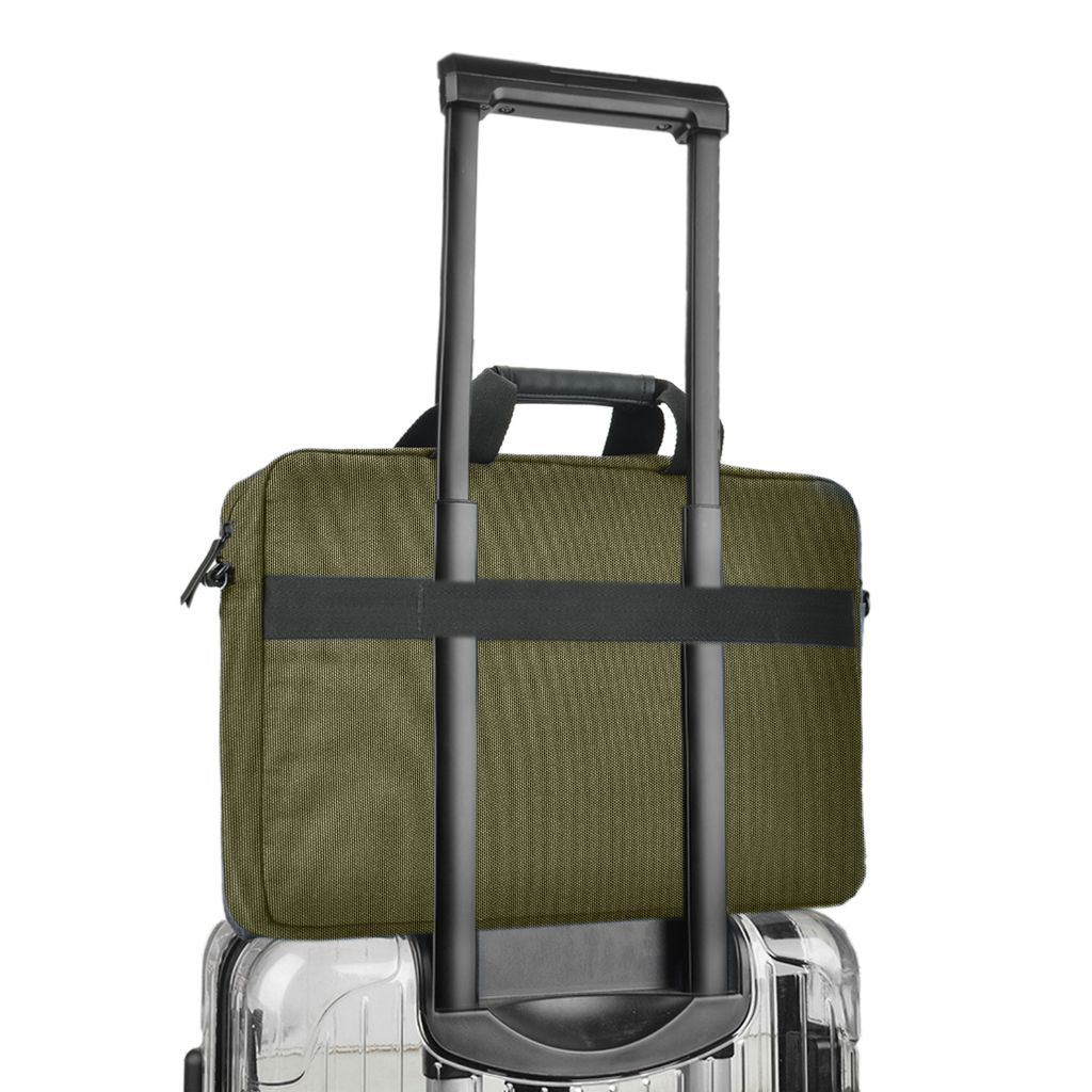 Laptop　Love　Evol　Shoulder　Luggage　15.6″　Material　Recycled　Brief　Bag　Olive