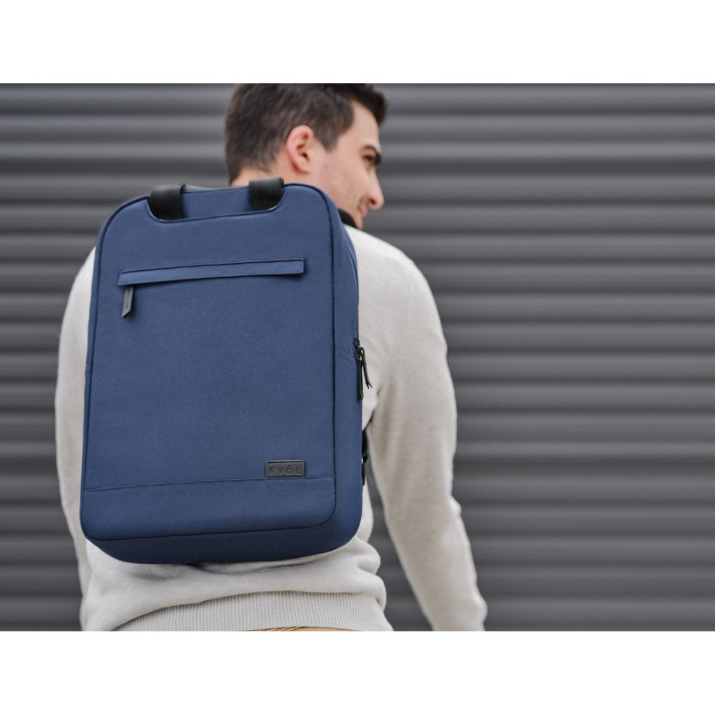 Evol - 15.6" Laptop Recycled Business backpack - Navy - Love Luggage