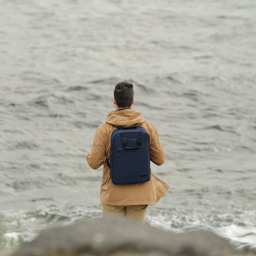 Evol - 15.6" Laptop Recycled Business backpack - Navy - Love Luggage