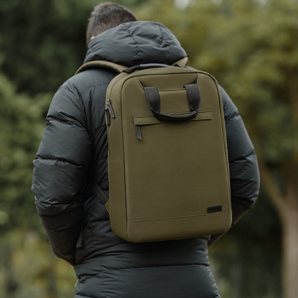 Evol - 15.6" Laptop Recycled Business backpack - Olive - Love Luggage