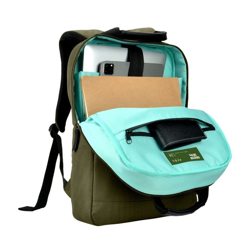 Evol - 15.6" Laptop Recycled Business backpack - Olive - Love Luggage