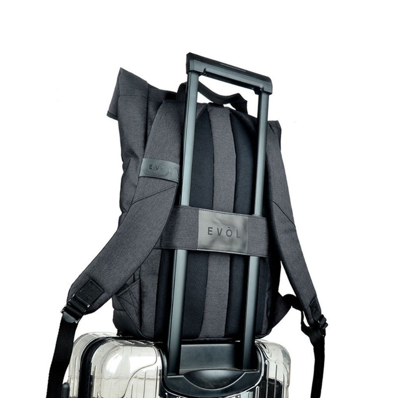 Evol - Hampton 15.6" Laptop Business backpack - Charcoal Grey - Love Luggage