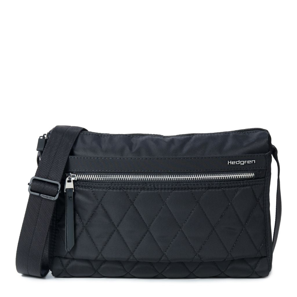 Hedgren Eye Medium Crossbody Bag RFID Quilted Black - Love Luggage