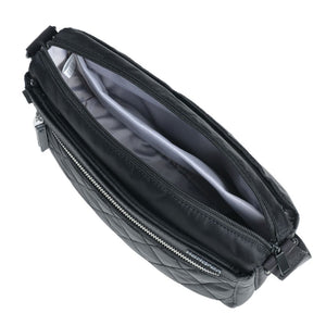 Hedgren Eye Medium Crossbody Bag RFID Quilted Black - Love Luggage