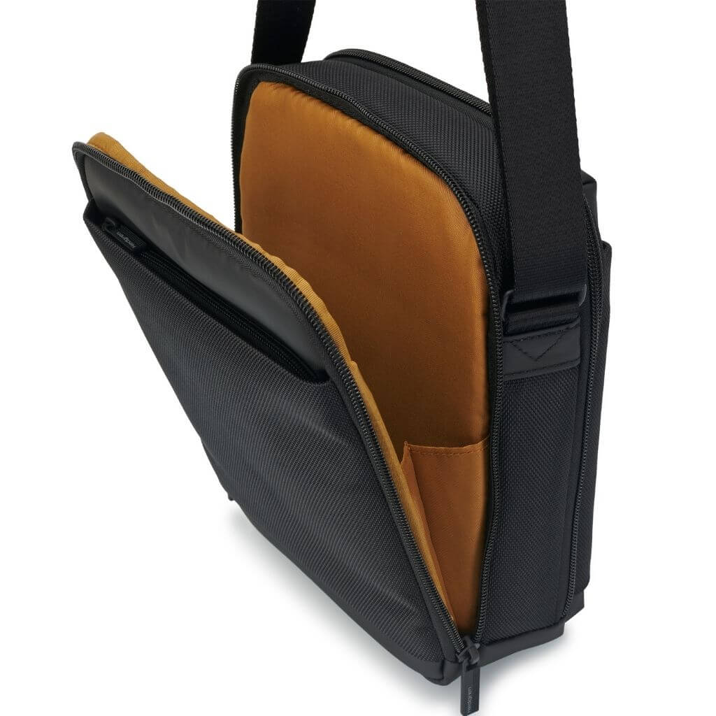 Hedgren Inc Crossbody Vertical 10" Pouch / Bag RFID Black - Love Luggage