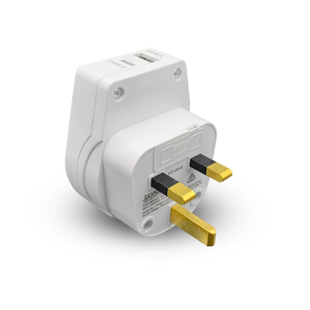 Jackson Outbound Slim USB - A & C Travel Adaptor AUS to UK & HK - Love Luggage