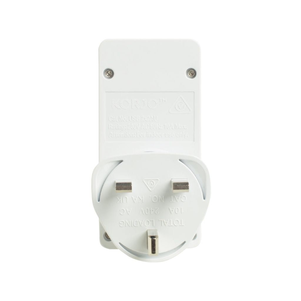 Korjo USB – UK Travel Adaptor USB2X2UK - Love Luggage