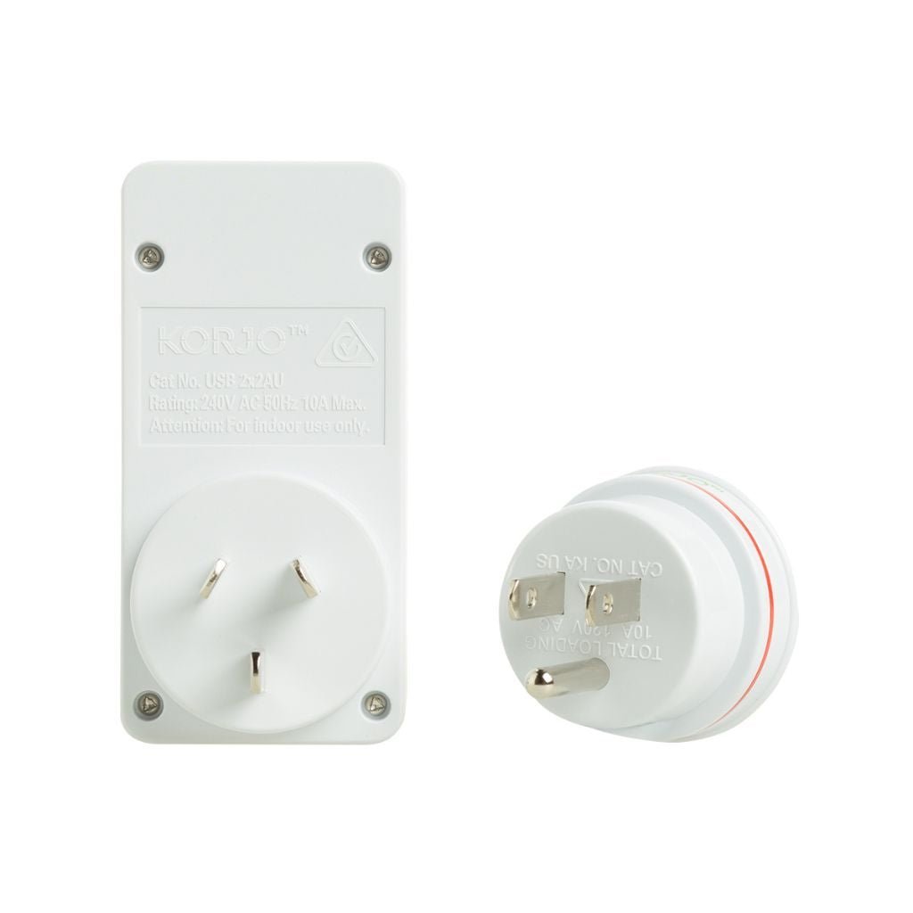 Korjo USB – US Travel Adaptor USB2X2US - Love Luggage
