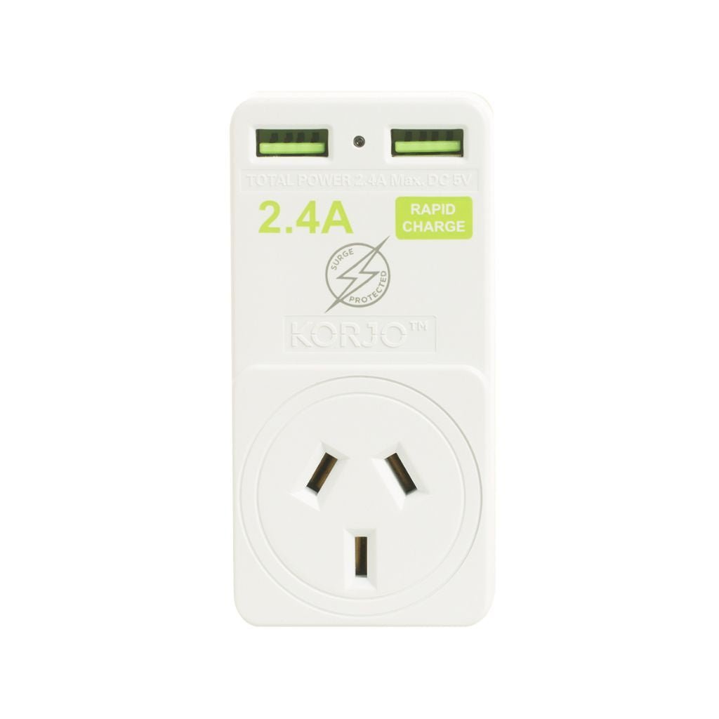 Korjo USB – US Travel Adaptor USB2X2US - Love Luggage