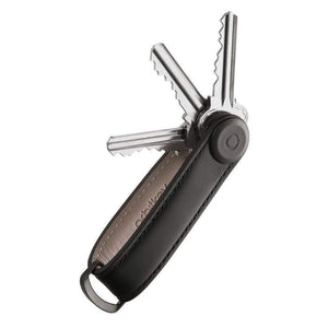 Orbitkey Leather 2.0 Key Organiser Black/Black - Love Luggage