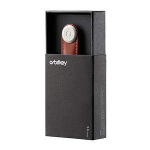 Orbitkey Leather 2.0 Key Organiser Charcoal/Grey - Love Luggage