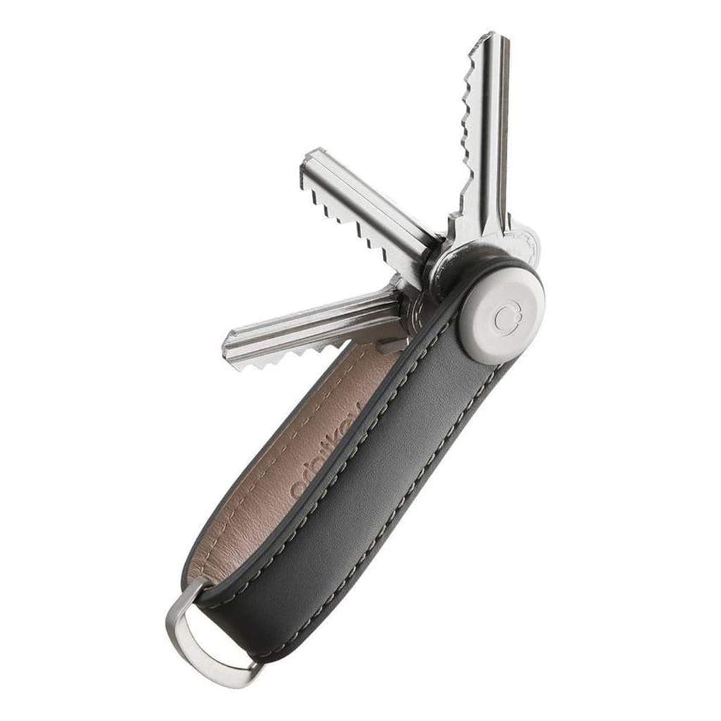 Orbitkey Leather 2.0 Key Organiser Charcoal/Grey - Love Luggage
