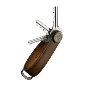Orbitkey Leather 2.0 Key Organiser Crazy Horse Oak Brown - Love Luggage