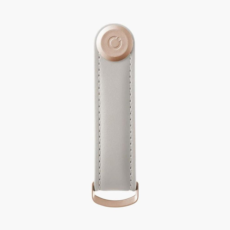 Orbitkey Leather 2.0 Key Organiser Stone/Grey - Love Luggage