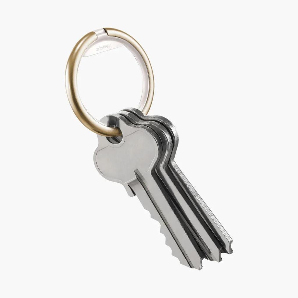 Orbitkey Ring - Holds upto 10 Keys - Yellow Gold - Love Luggage