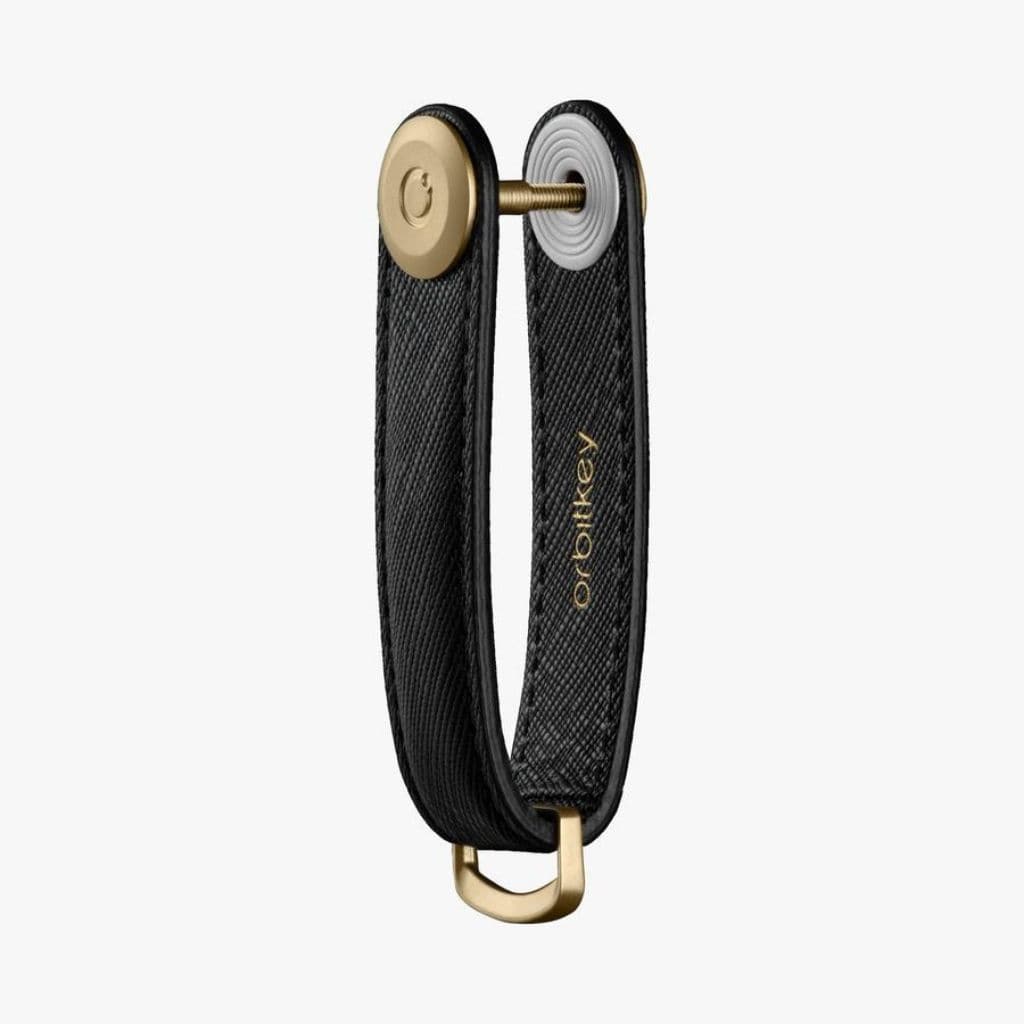Orbitkey Saffiano Leather 2.0 Key Organiser Liquorice Black - Love Luggage