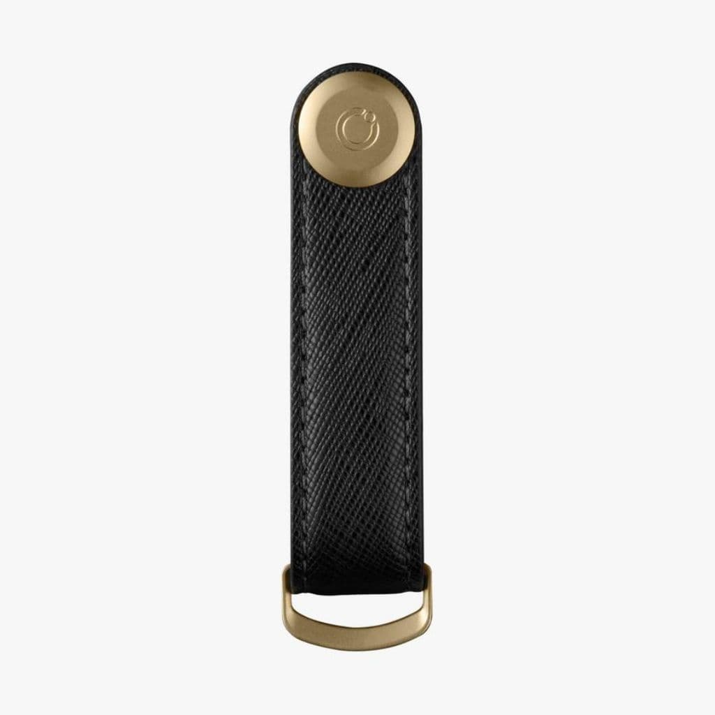 Orbitkey Saffiano Leather 2.0 Key Organiser Liquorice Black - Love Luggage