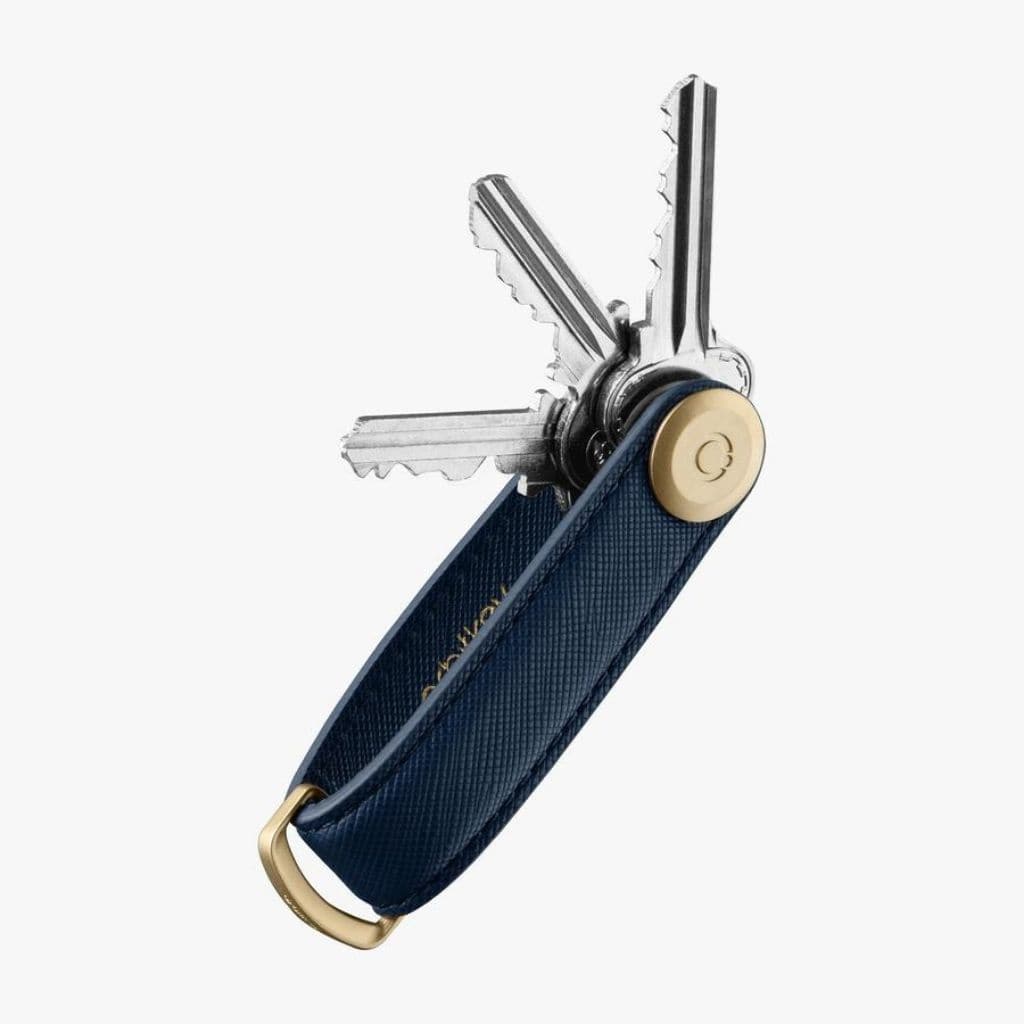 Orbitkey Saffiano Leather 2.0 Key Organiser Oxford Navy - Love Luggage