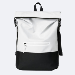 Rains Buckle Rolltop Backpack - Off White - Love Luggage