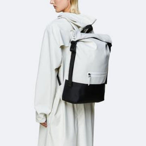 Rains Buckle Rolltop Backpack - Off White - Love Luggage