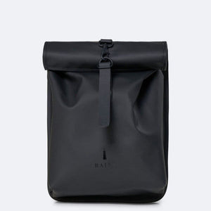 Rains Rolltop Mini Rucksack - Black - Love Luggage