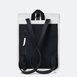 Rains Rolltop Mini Rucksack - Off - White - Love Luggage
