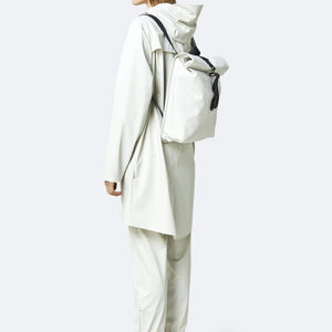 Rains Rolltop Mini Rucksack - Off - White - Love Luggage