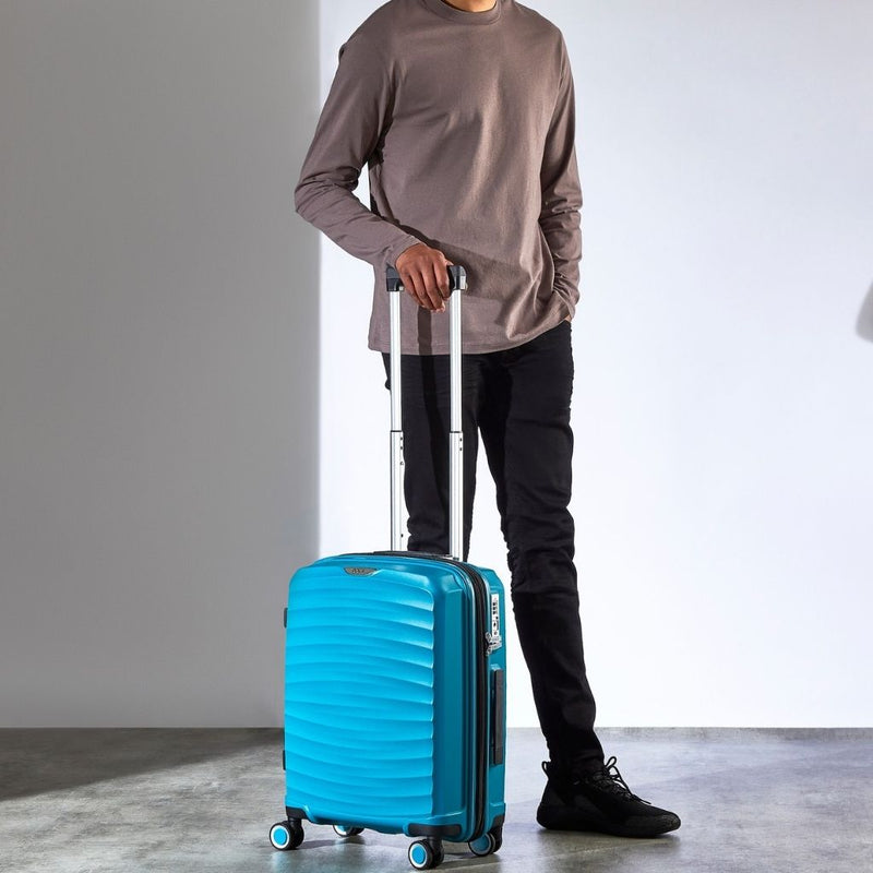 Rock Sunwave 3 Piece Set Expander Hardsided Luggage - Blue - Love Luggage