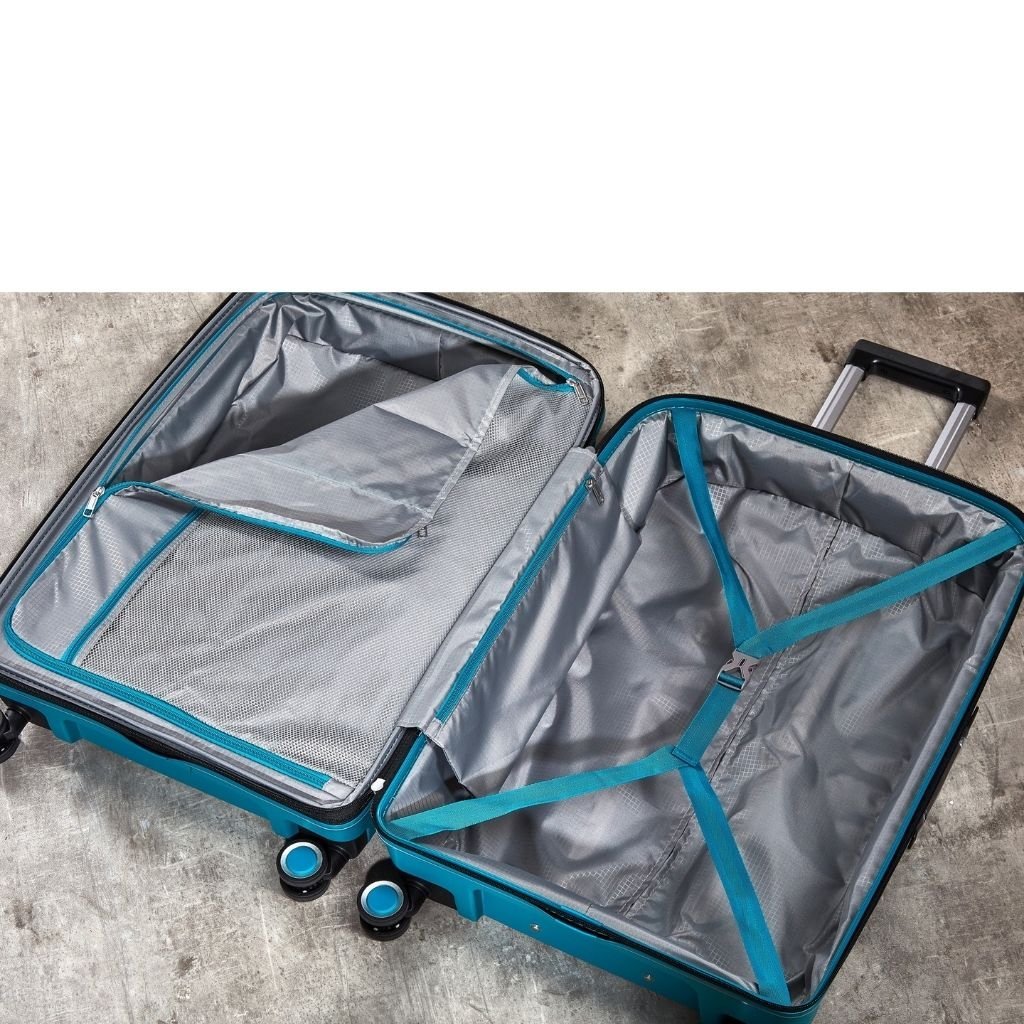 Rock Sunwave 3 Piece Set Expander Hardsided Luggage - Blue - Love Luggage