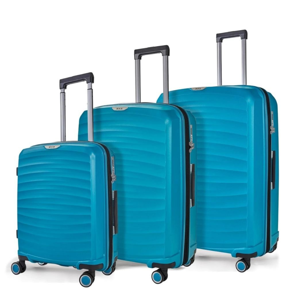 Rock Sunwave 3 Piece Set Expander Hardsided Luggage - Blue - Love Luggage