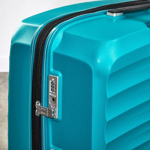 Rock Sunwave 3 Piece Set Expander Hardsided Luggage - Blue - Love Luggage