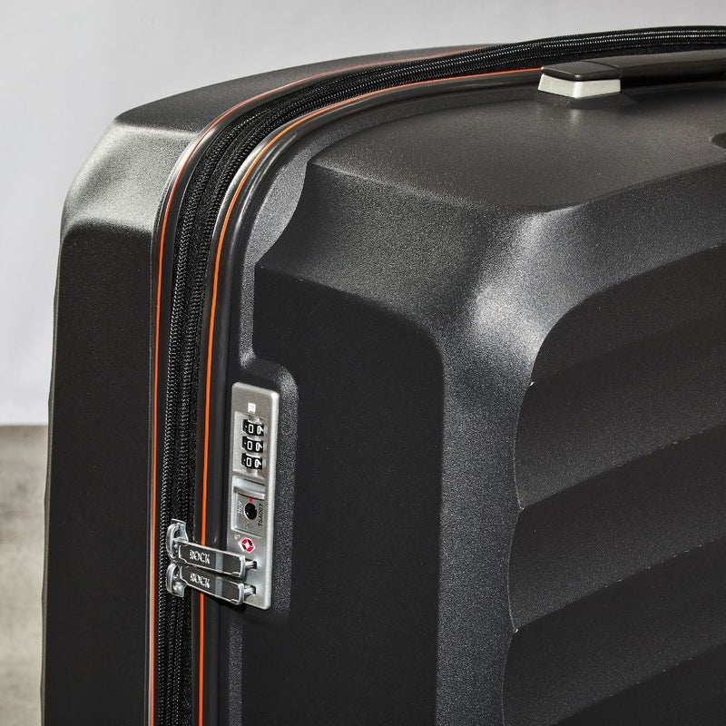Rock Sunwave 3 Piece Set Expander Hardsided Luggage - Charcoal - Love Luggage