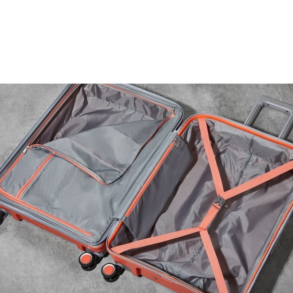 Rock Sunwave 3 Piece Set Expander Hardsided Luggage - Peach - Love Luggage