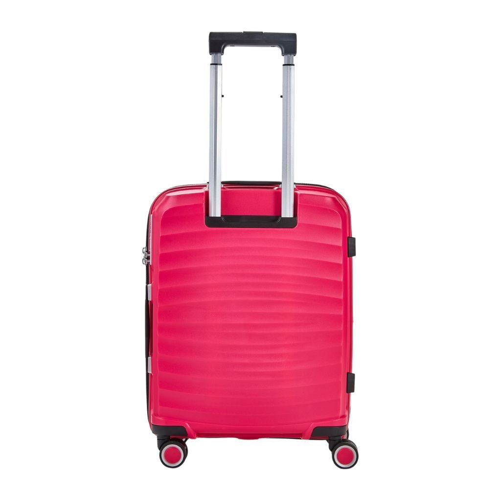 Rock Sunwave 3 Piece Set Expander Hardsided Luggage - Pink - Love Luggage