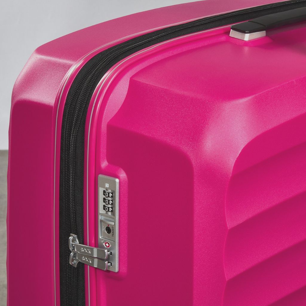 Rock Sunwave 3 Piece Set Expander Hardsided Luggage - Pink - Love Luggage
