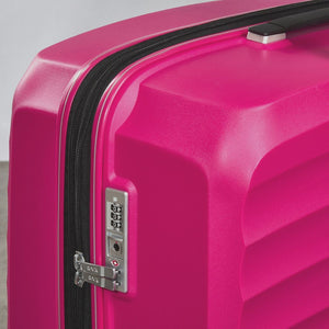 Rock Sunwave 3 Piece Set Expander Hardsided Luggage - Pink - Love Luggage