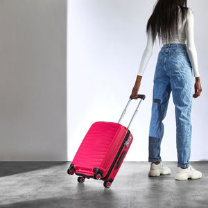 Rock Sunwave 54cm Carry On Hardsided Luggage - Pink - Love Luggage